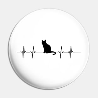 heart beat-cat Pin