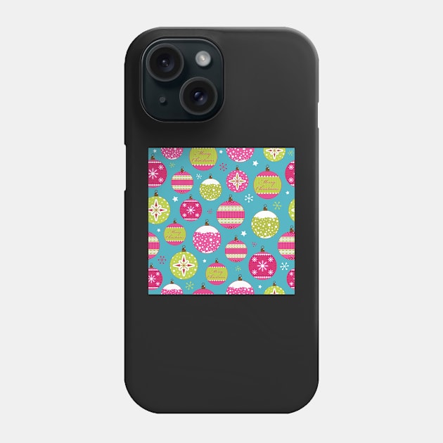 Christmas Bauble Pattern Phone Case by Blue-Banana