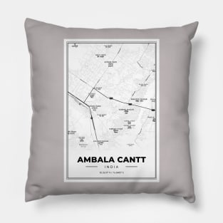 Ambala Cantt Map - Map of Indian Cities Pillow