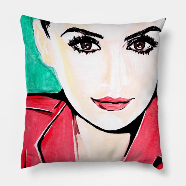 Penelope Cruz Pillow by Svetlana Pelin