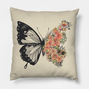 Floral Butterfly Pillow