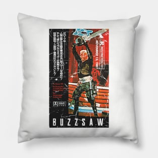 Buzzsaw running man vintage style sports card T-shirt Pillow