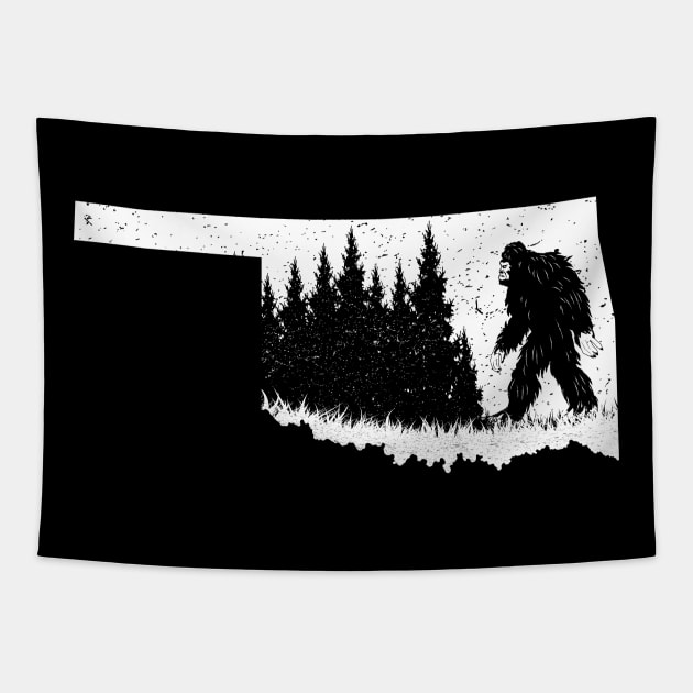 Oklahoma Bigfoot Tapestry by Tesszero