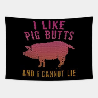 i like pig butts ugly sweater Tapestry
