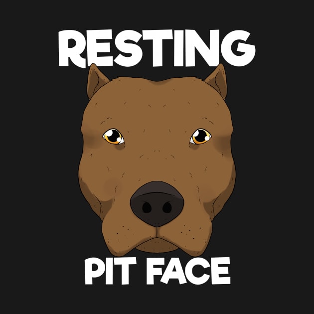 Resting Pit Face Pitbull Lover Dog Lover by Crazy Shirts