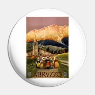 Abruzzo, Italy Vintage Travel Poster Design Pin