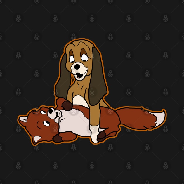 Fox and the Hound by Stpd_Mnky Designs