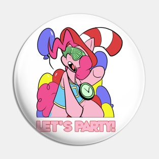 Pinkie Patreon Says "Let's Party!" Pin