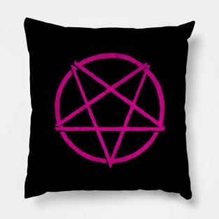 Hot Pink Satanic Pentagram | Hail Satan Pillow