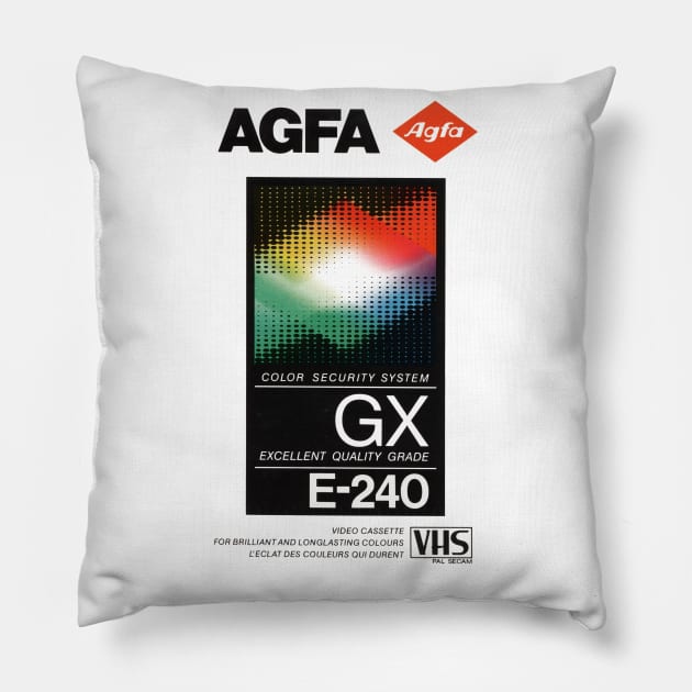 Retro VHS Tape Pillow by GuitarManArts