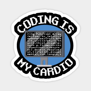 Coding Is My Cardio Funny Programmer Coder Gift Magnet