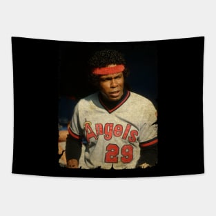 Rod Carew in Los Angeles Angels of Anaheim Tapestry