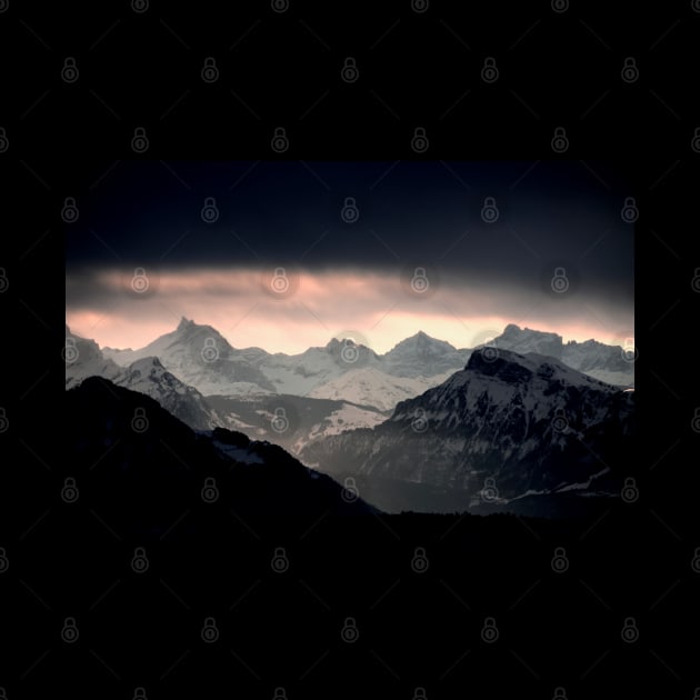 Swiss Alps Dark / Swiss Artwork Photography by RaphaelWolf