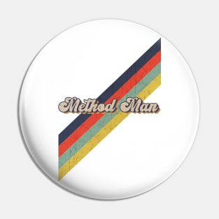 retro vintage color Method Man Pin