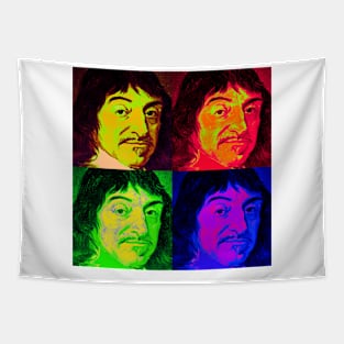 Rene Descartes Pop Art Design Tapestry