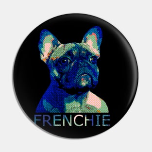 French bulldog colorful vintage style for frenchie lover Pin