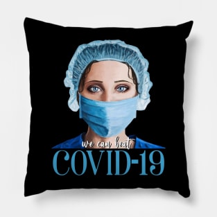 We Can Beat COVID-19 Pillow