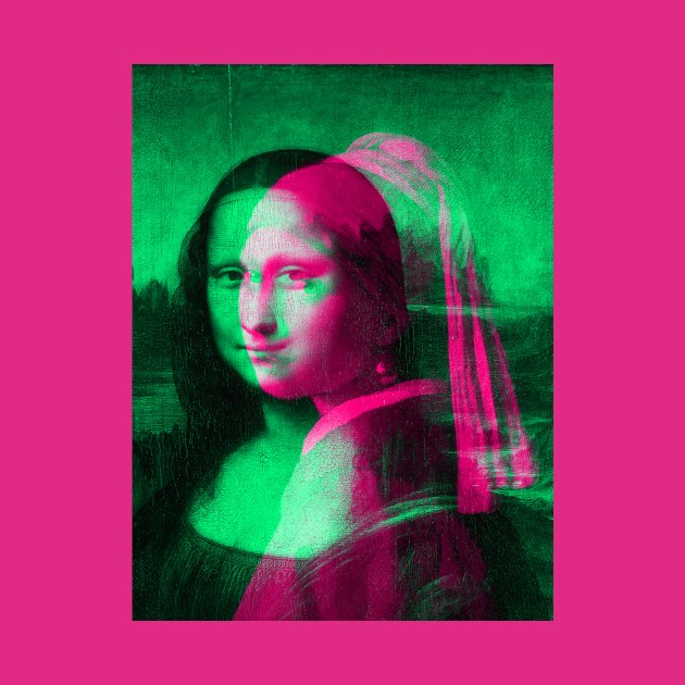 Mona Lisa with a Pearl Earring Interactive Magenta&Green Filter By Red&Blue by RedAndBlue