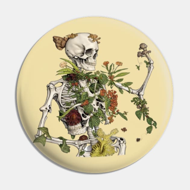 Life and Death IV - Botanical Skull Shirt