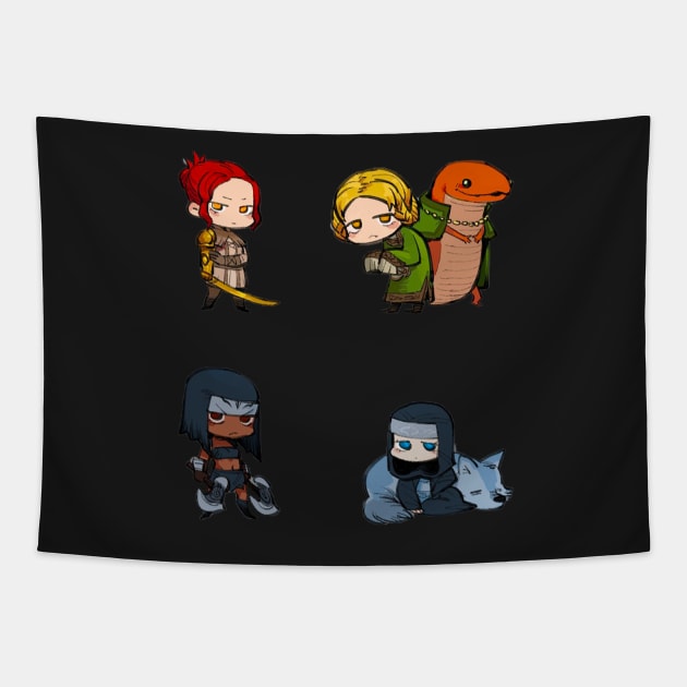 Chibi Elden Ring Tapestry by hidexmian