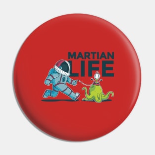 Martian life cartoon design Pin