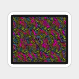 Ornate Colorful Drawing Hand Knitted Afghan Pattern Magnet