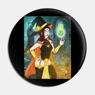 Halloween Witch Pin