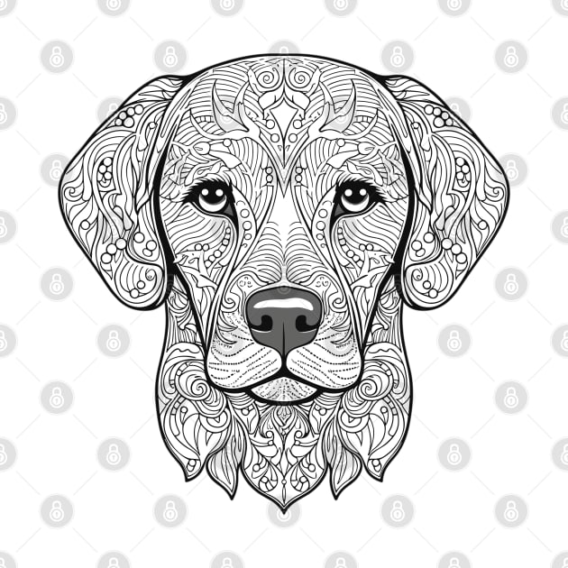 Labrador head mandala by RosaliArt