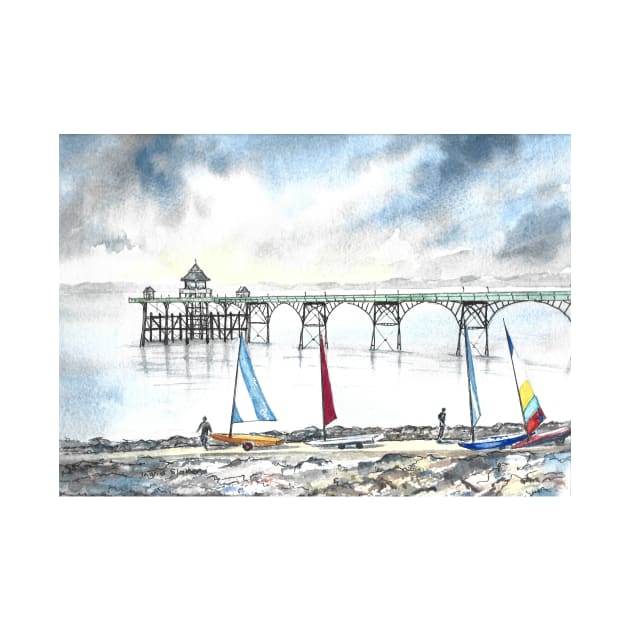 Sailing Boats by Clevedon Pier by ingridslatter