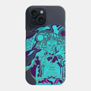 blue anonymous alien mayan ecopop Phone Case