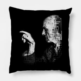 Aleister Crowley Typographic Portrait Pillow