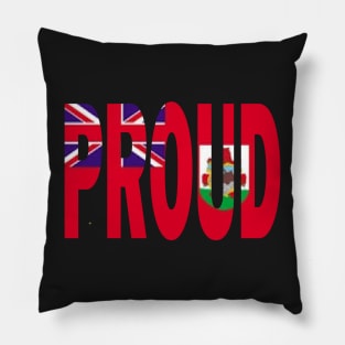 Bermuda Flag Design in The Word Proud - BVI - Soca Mode Pillow