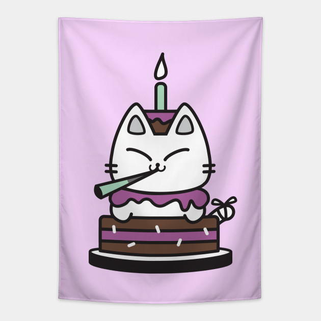 Birthday Cake Cat Birthday Cat Tapestry Teepublic