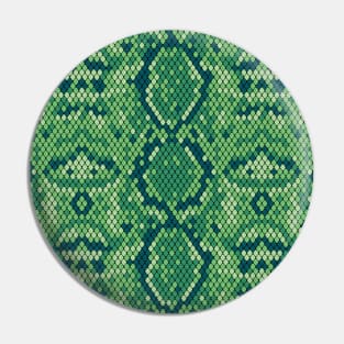 Green Snake Skin Pattern Pin