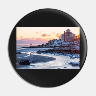 Frosty Morning on Good Harbor Beach Gloucester MA Mansion Pin