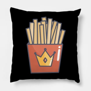 Hand Drawn French Fries Potatoes Fast Food Pillow