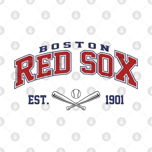 Retro Red Sox by Cemploex_Art