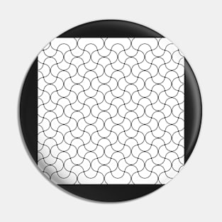 Waves Puzzle Net Pattern-White Pin