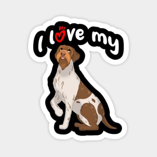 I Love My Wirehaired Pointing Griffon Dog Magnet