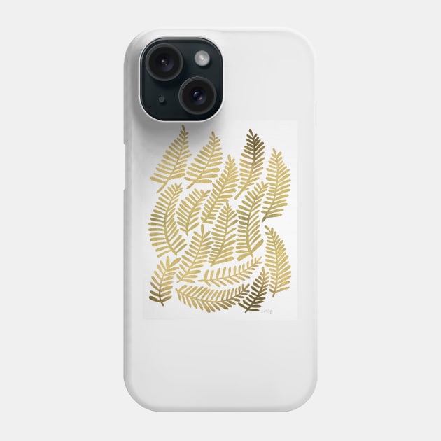 fronds gold Phone Case by CatCoq