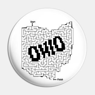 Ohio Maze Puzzle Pin