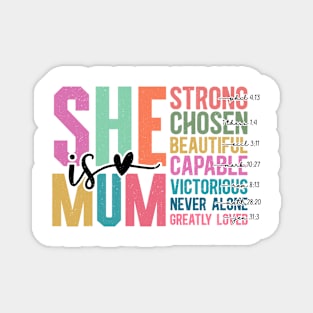 She is Mum Inspirational Quotes Bible Verses Faith Jesus Magnet