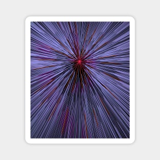 A colorful hyperdrive explosion - lilac with red highlights version Magnet