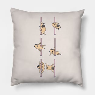 Pugs Pole Dancing Club Pillow