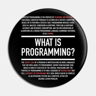 Programming Defined - Computer Teacher Pin