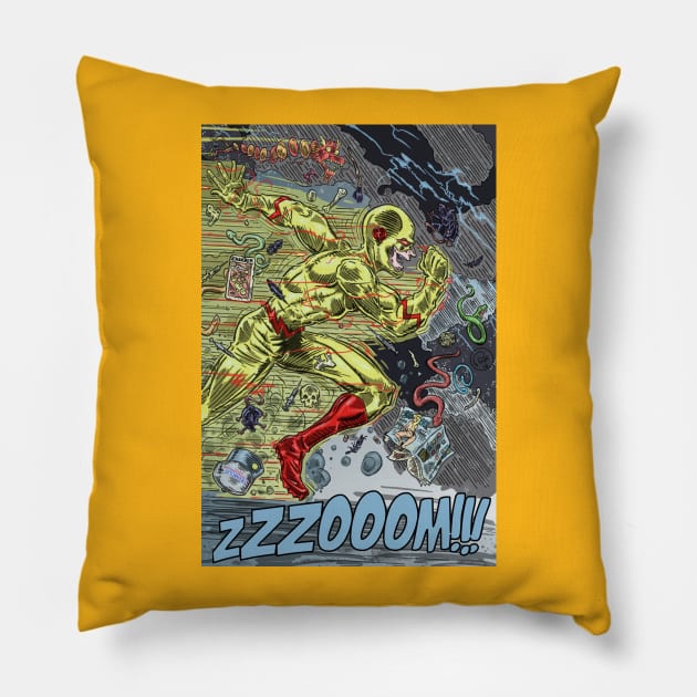 Reverse Flash Pillow by Rudeman