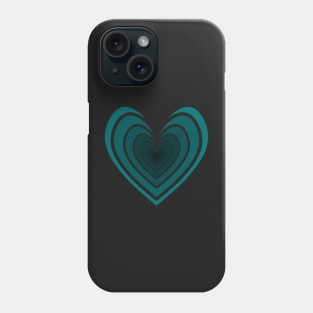 Rosy Heart (Cyan Green) Phone Case