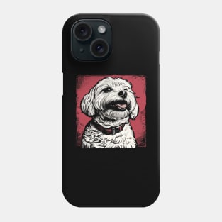 Retro Art Maltipoo Dog Lover Phone Case