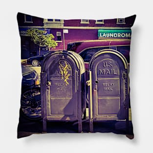 New York City Street Mailbox Pillow