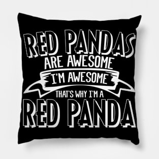 Red Panda Joke Furry Zoo Bamboo Biology Pillow